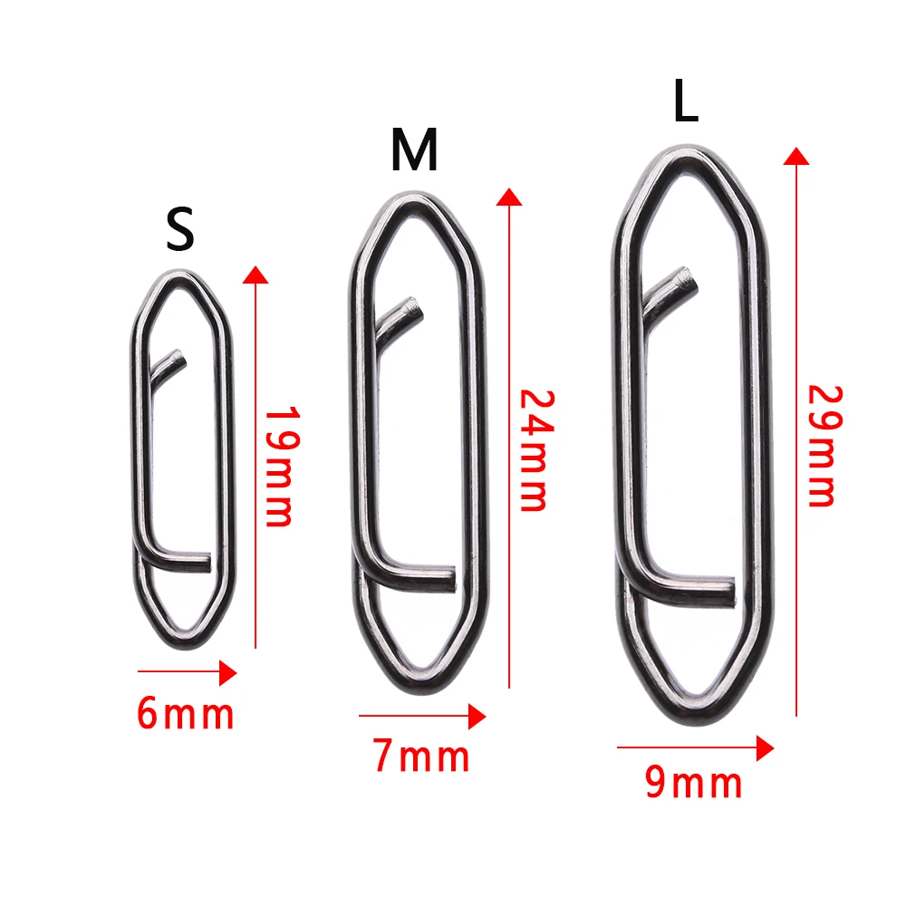 50 шт. прочная Рогатка из нержавеющей стали с прицелом рыболовные Зажимы Быстрый замок висячая оснастка разъем открытый рыболовный терминал снасти аксессуар