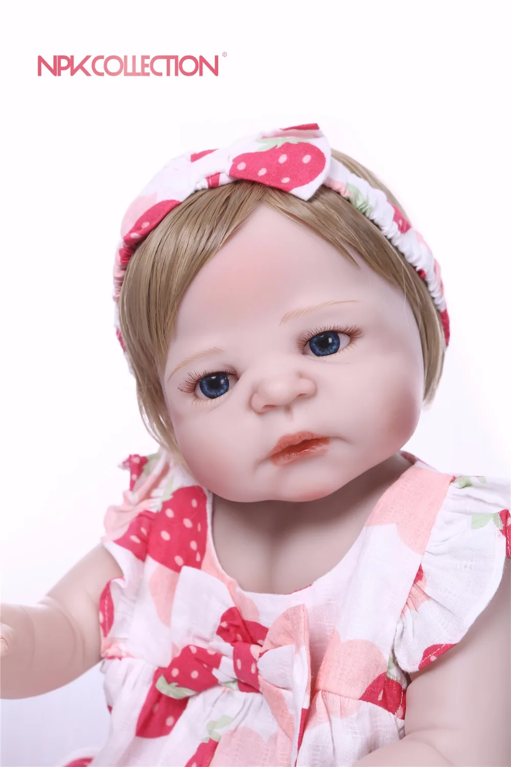 NPK 57 см полное тело силиконовые девочка Reborn игрушечные пупсы, куклы принцесса Младенцы волосы для куклы подарок на день рождения Дети Brinquedos