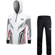 Новая летняя одежда Daiwa с длинными рукавами, Солнцезащитная дышащая одежда с защитой от солнца, ультратонкая одежда для рыбалки+ брюки