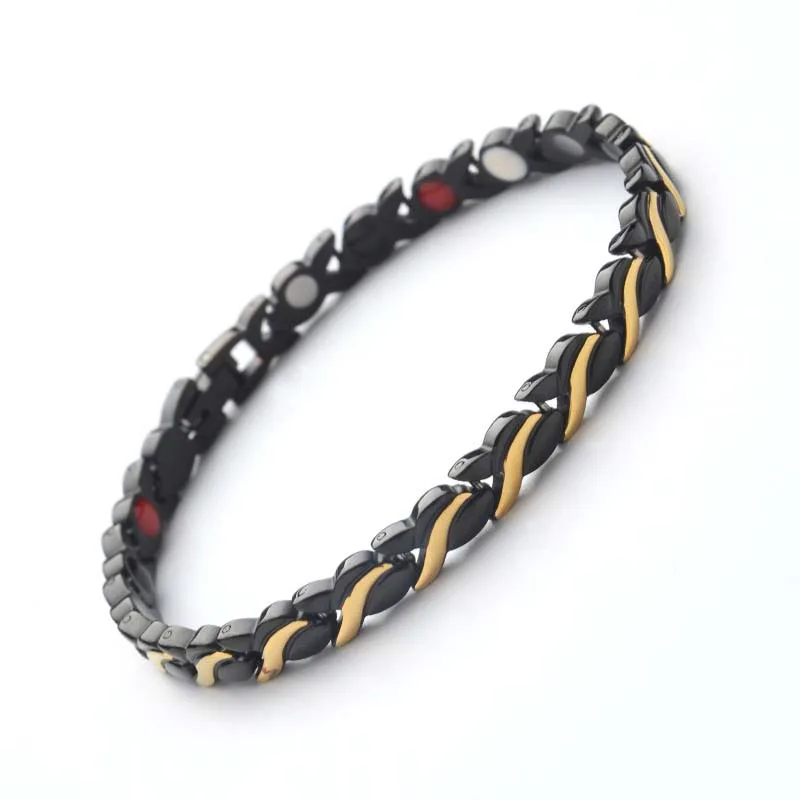 Explosive Stainless Steel Titanium Bracelet with the Same Titanium Steel Jewelry Germanium Magnetite Bracelet for Men and Women