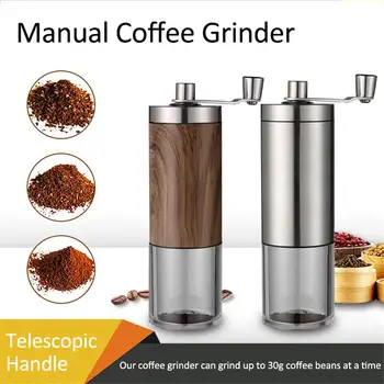 

Manual Coffee Grinder Mini Stainless Steel Hand Manual Handmade Coffee Bean Burr Grinders Mill Kitchen Tool Grinders