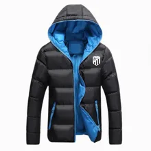 Теплая утолщенная мужская зимняя куртка, Мужская Верхняя одежда Antoine Griezmann Atletico Madr, мужские парки, S-4XL, мужской пуховик с принтом