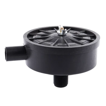 

1/2" PT Male Thread Black Plastic 10cm Dia Filter Silencer for Air Compressor