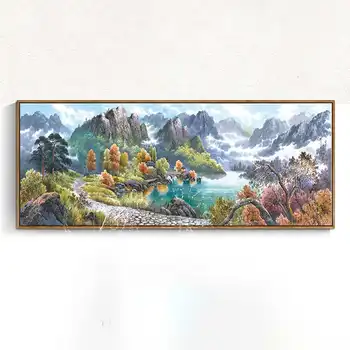 

DIY 5D Diamond Painting Cross Stitch Mountain Castles Archaism Diamond Embroidery Needlework Patterns Rhinestone paintings