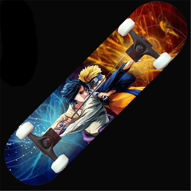 and Sakura Themed HandPainted Skatboard. Sasuke Naruto Paintings Wall