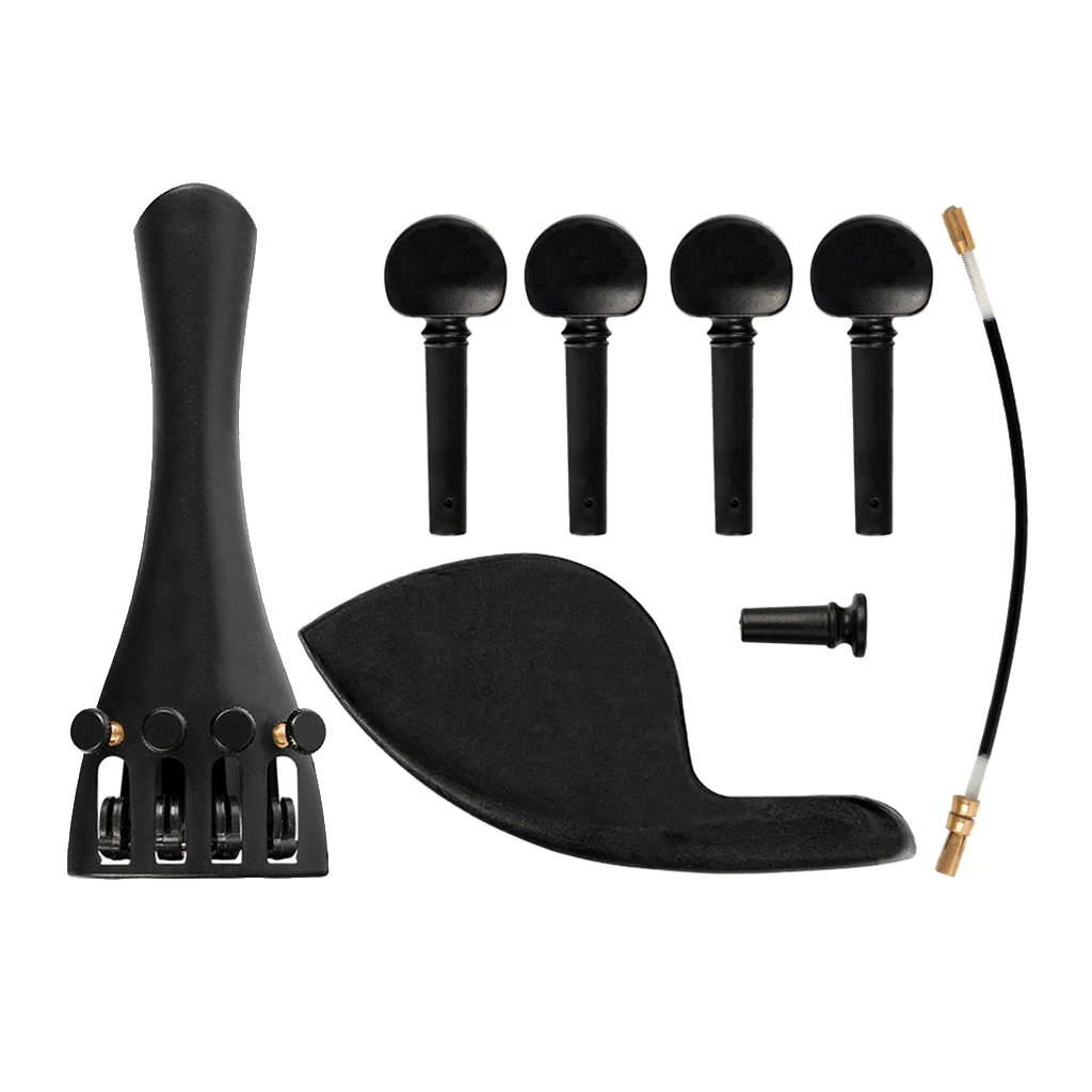 1/2 1/4 1/8 3/4 4/4 Violin Chinrest Tailpiece Fine Tuning Pegs Tailgut Endpin Kit Set Violin DIY Parts Musical Instruments Accs violin tuning pegs,violin tailpieces,violin chin rest