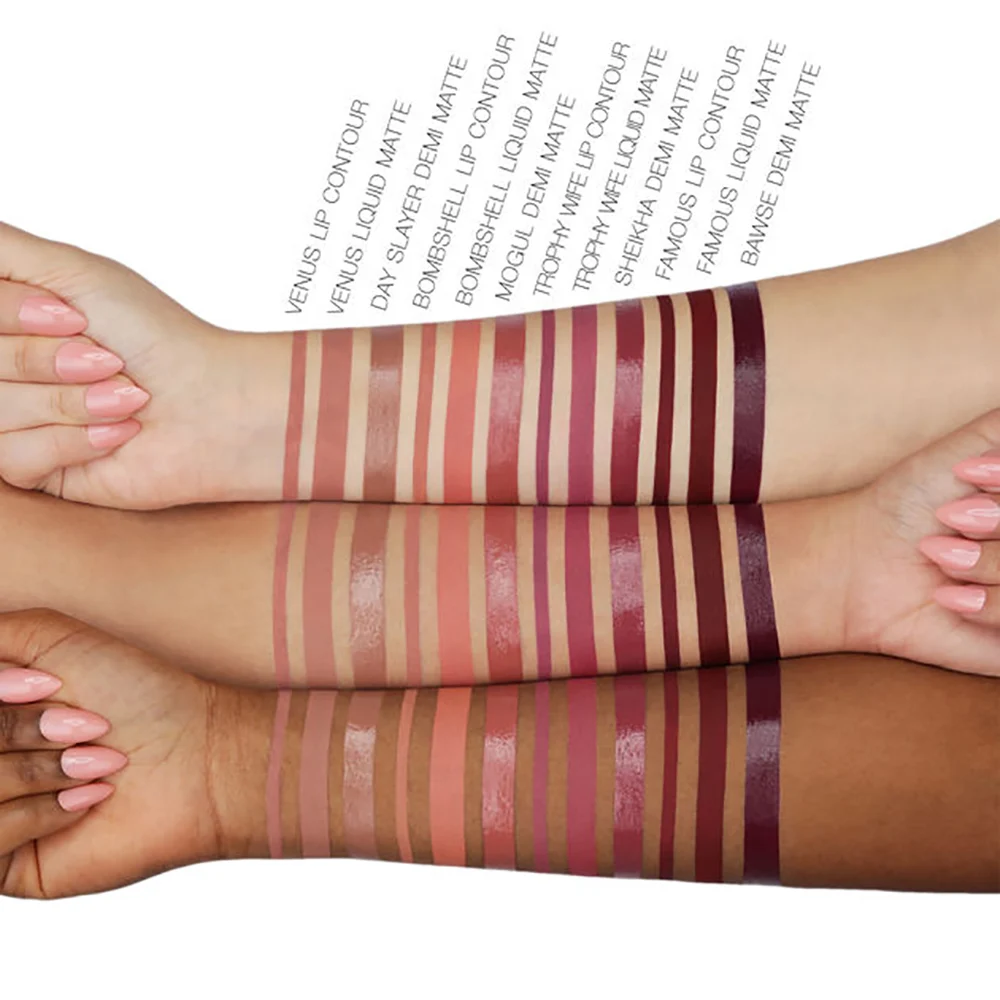 Huda beauty, стробоскоп для губ, 4 стиля, жидкая матовая помада, супер носимая, идеальный контур для губ, идеальный подарок для губной помады