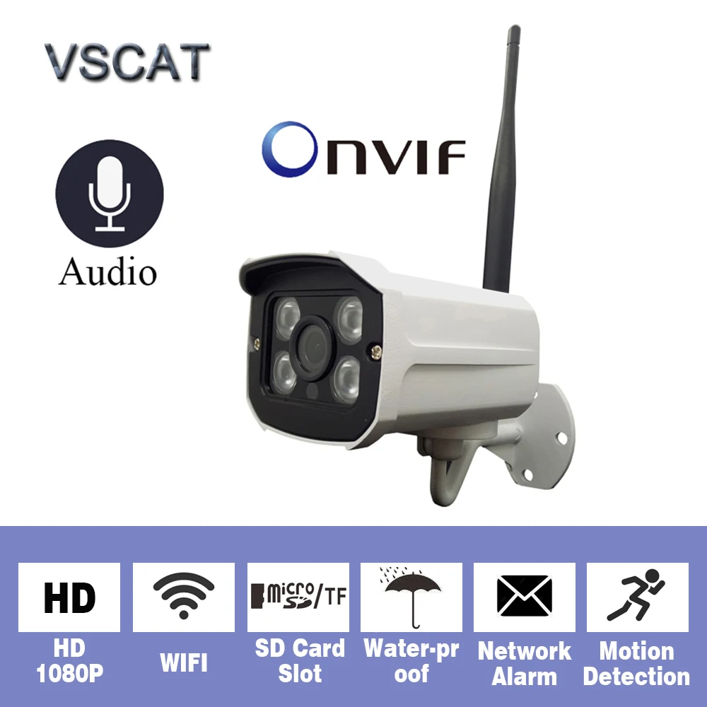 IP-камера наружная беспроводная с функцией ночного видения Wi-Fi HD 720P 960P 1080P |