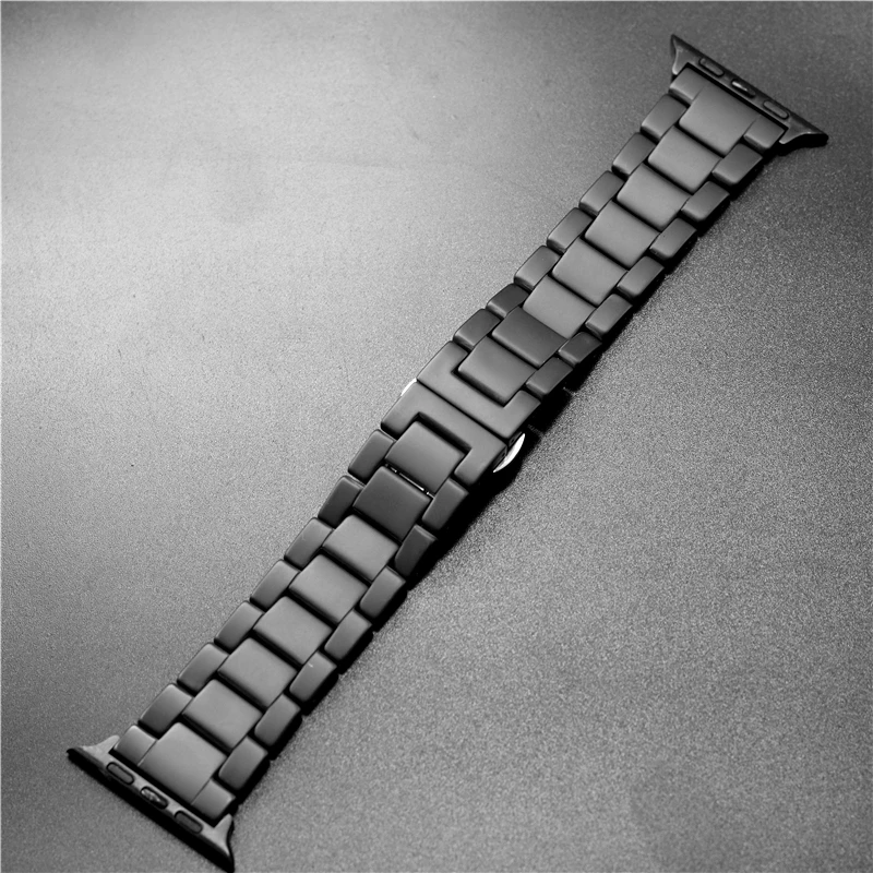 Новые Ntyle керамические пескоструйные матовые спортивные IWatch часы полосы 40 38 42 мм Apple Watch Series5 3 4 44 мм матовый ремень браслет - Цвет ремешка: All sandblastin