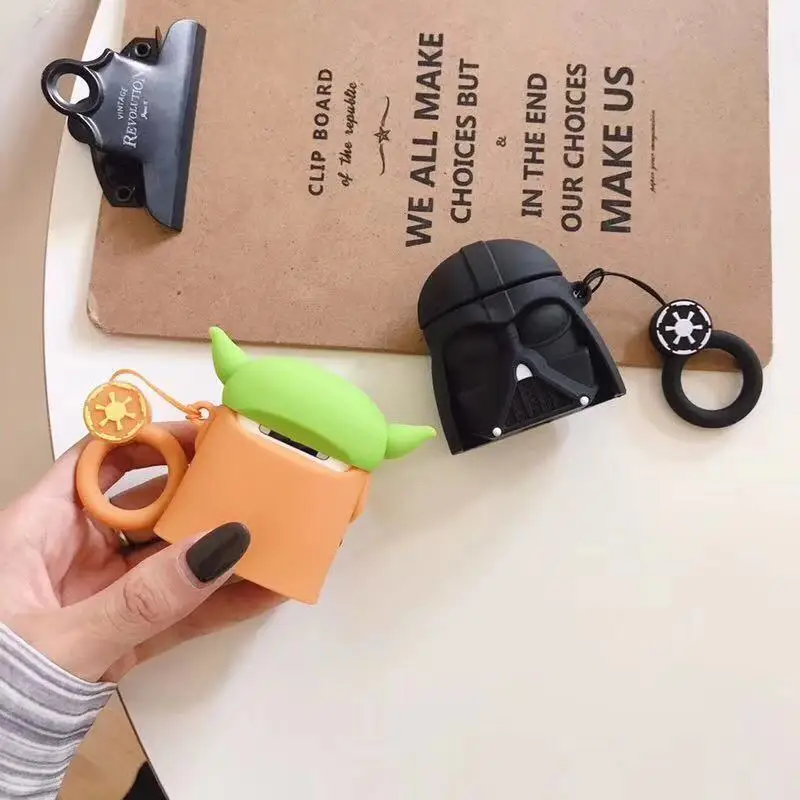 Силиконовый чехол для Airpods Air Pods Star Wars Master Yoda защитная сумка-чехол Защита от потери Fundas аксессуары