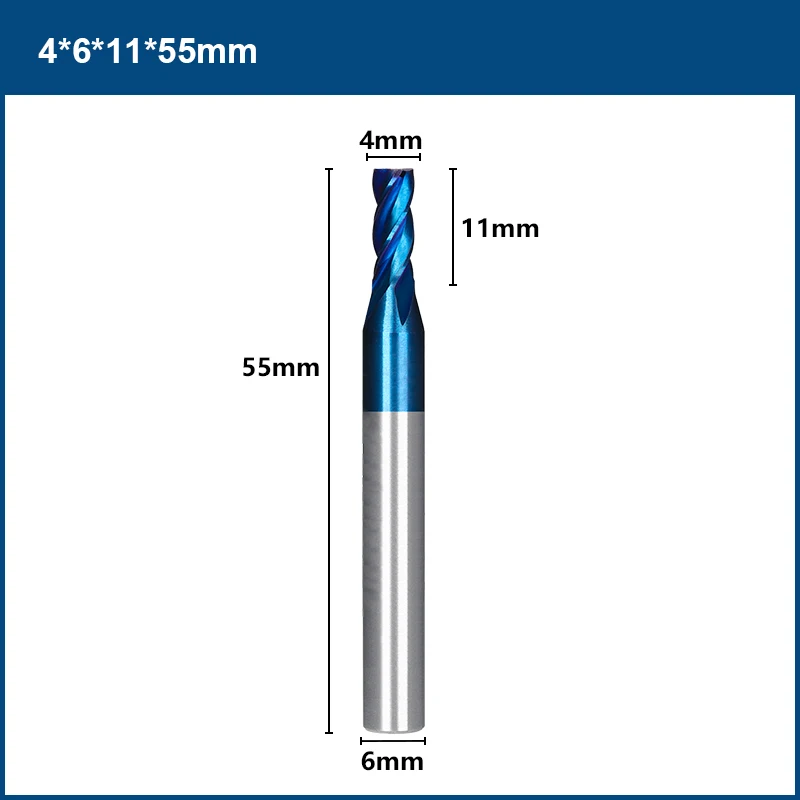 BB HSS Fresa A Punta Sferica 2 Flauto 4 Flauto Con Raggio A - Foto 3