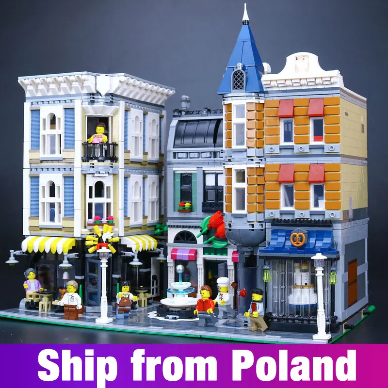 

DHL 15019 Building Series Compatible 10255 Assembly Square Set Kids Toys Building Blocks Bricks Christmas Gifts compatible lego