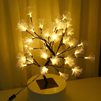

Living Room Night Simulation Branch Lamp Wedding Party Home Decoration Holiday EU Plug Led Flower Tree Light Warm White Indoor