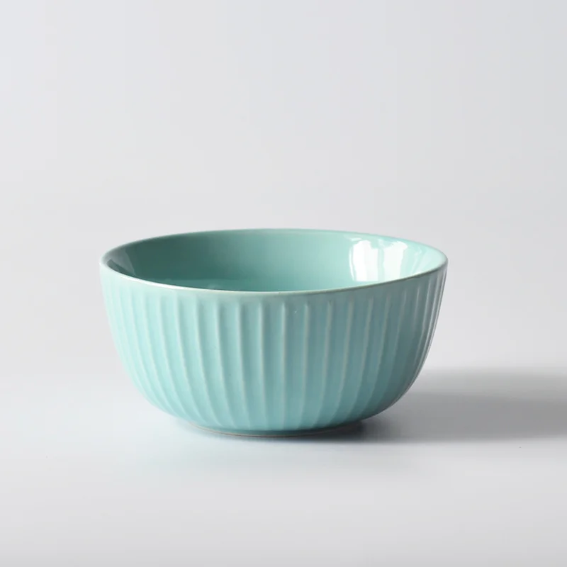 CHANSHOVA household ceramics simple solid color household ceramic bowl rice bowl kitchen tableware cute simple bowl rice bowl