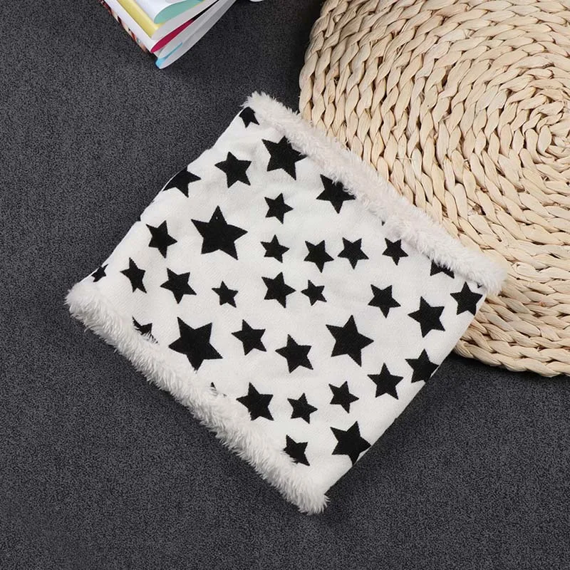 New Autumn Winter Children scarf five stars Print Baby scarf Boys and girls cotton Kids Dot print ring children loop Scarves