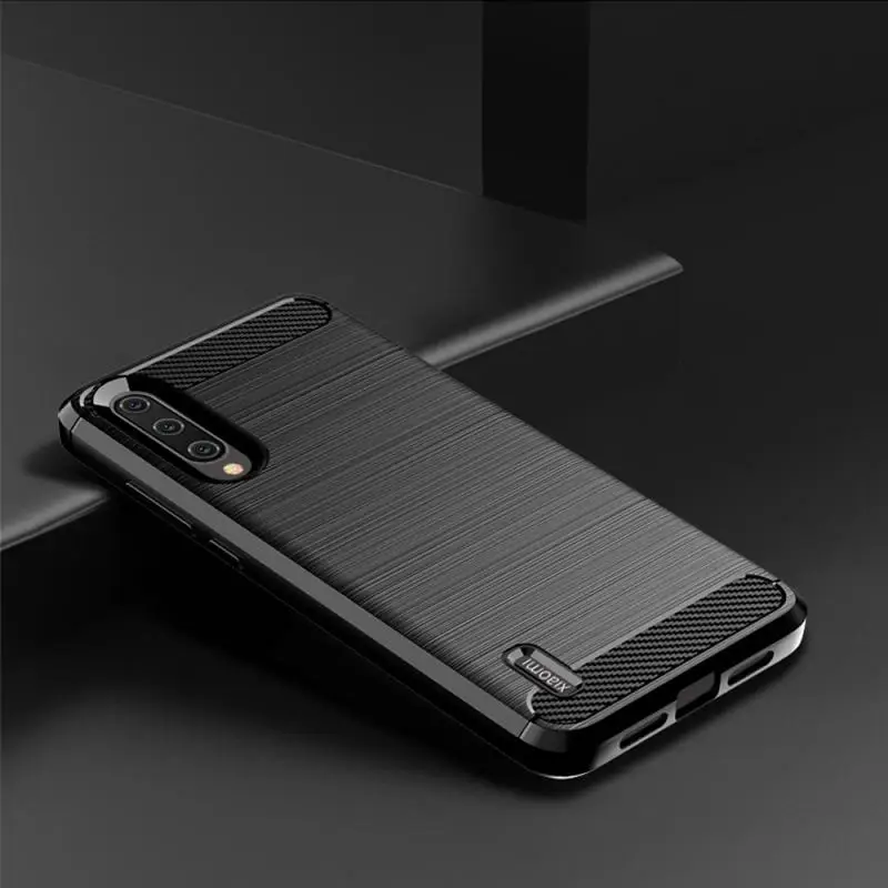 Для Xiaomi Mi A3 силиконовый чехол для телефона с матовым узором из углеродного волокна защитная задняя крышка ударопрочный мягкий чехол