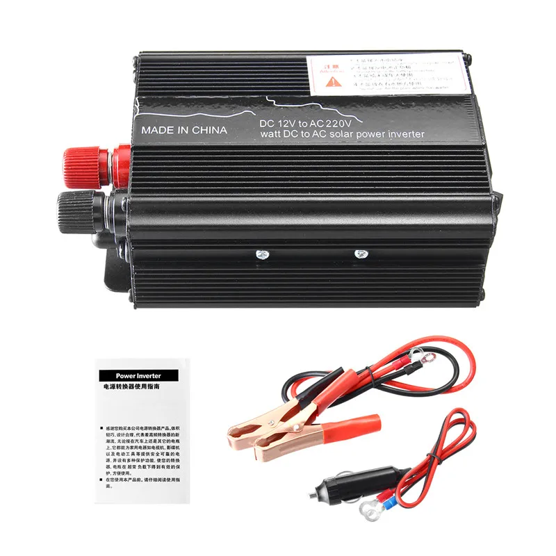 

Inverter 300-1500W Sine Wave Power inverter DC 12V To AC 220V Portable Car Power USB Black Inverter Sine Wave Converter