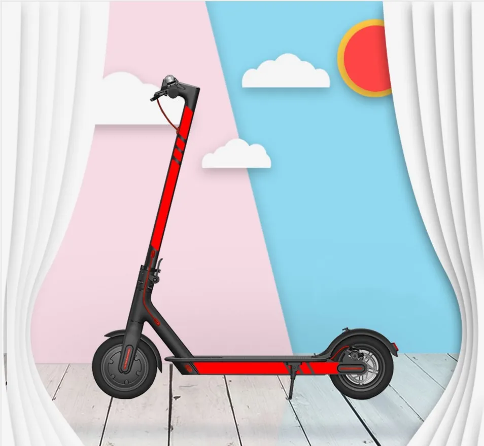 Scooter Sticker Reflective PVC Decal Waterproof Night Riding Warning Strip For Xiaomi Mijia M365