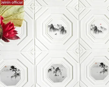 

Color landscape bird pattern style 3D wall sticker restaurant shop wall decoration foam wall sticker crash soft pack wallpaper