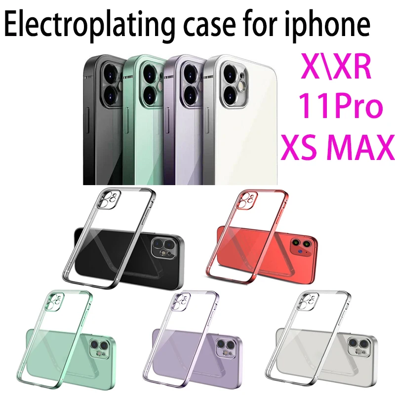 2020 Новый противоударный Прозрачный чехол с покрытием для iPhone 11 Pro XR X XS MAX PLUS мягкий