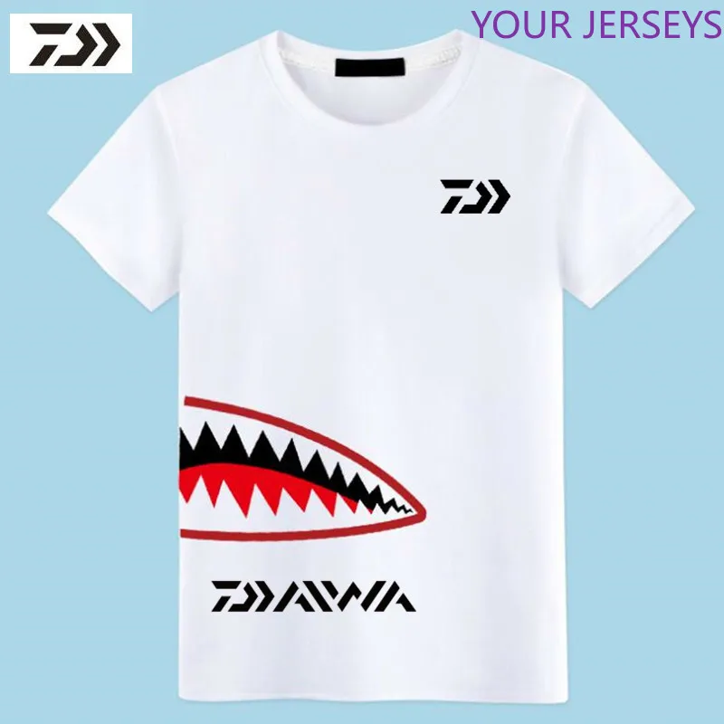 

New Outdoor Fishing T-Shirt Men's Quick Dry Cooled T-Shirt Comfortable Breathable Round Neck Short Sleeved White Fishing Clothes