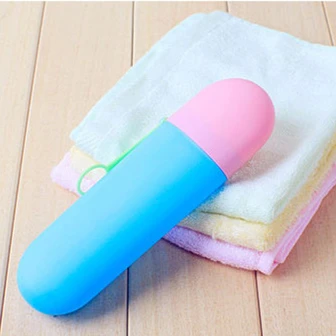 blue and pink Портативная походная зубная паста для путешествий, походная зубная паста, держатель для зубных щеток, колпачок, чехол для хранения чашек для дома, аксессуары для ванной комнаты - Цвет: blue and pink