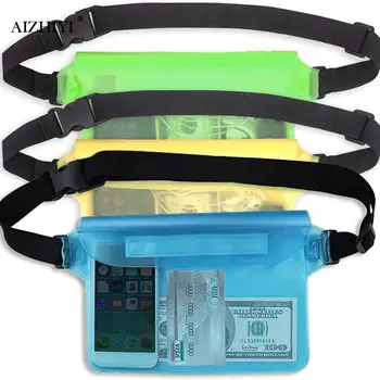 

PVC Waterproof Waist Bag Beach Swimming Shoulder Pack Touch Screen Mobile Phone Pouch Case Cover for Diving Outdoor Sports