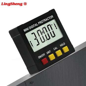 

360 Degree Mini Digital Protractor inclinometer Electronic Level Box Magnetic Base carpenter Measuring tools Goniometer