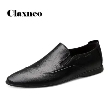 

CLAXNEO Man Leather Shoes Slipons 2020 Spring Summer Male Casual Shoe Breathable clax Men's Loafers Moccasins Genuine Leather
