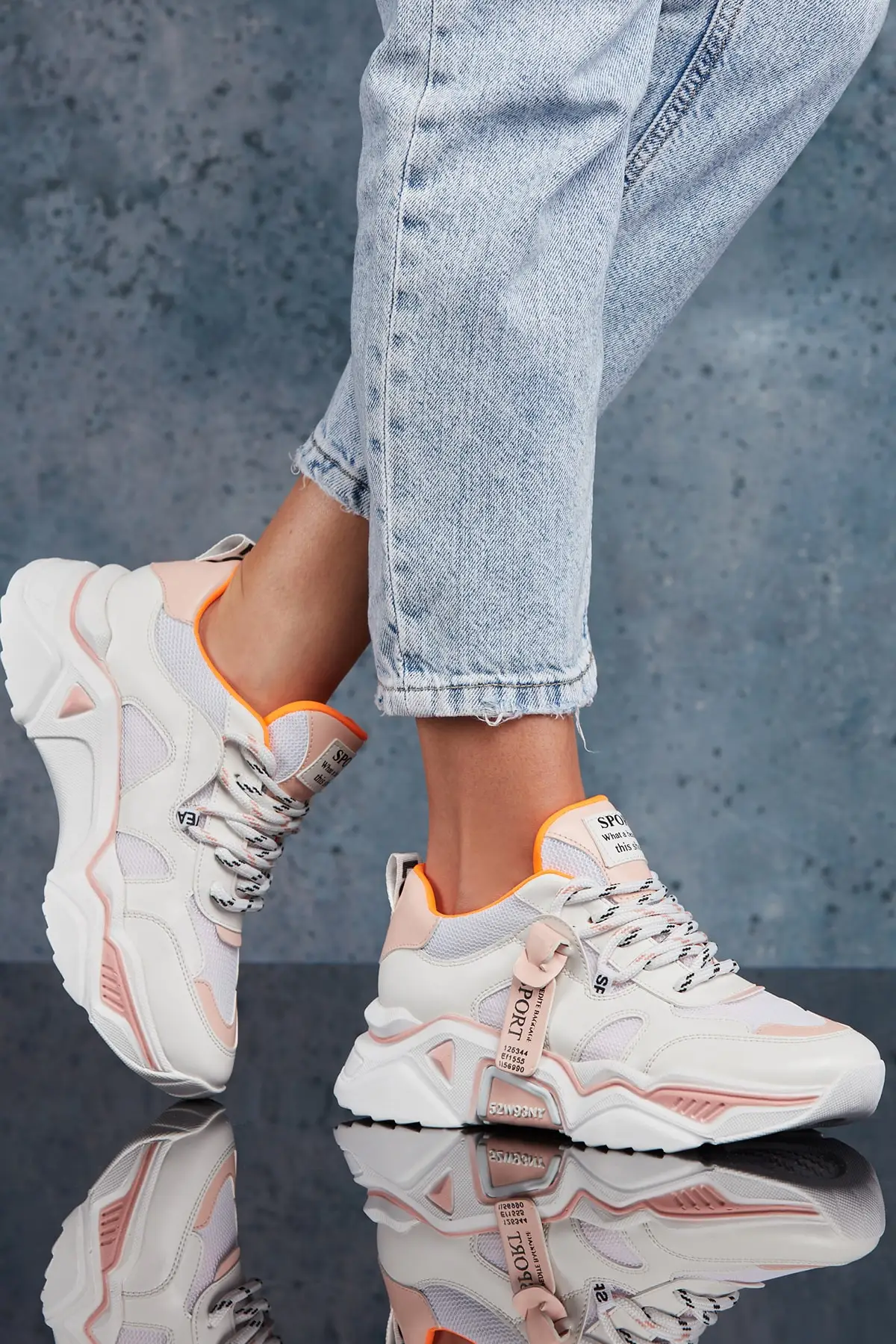 Gas White Polyurethane Women Sneaker