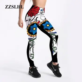 

High Waist Women Fitness Workout Sportswear Fashion Leggings New Pattern Digital Printing Push Up Women Elastic Force Legging