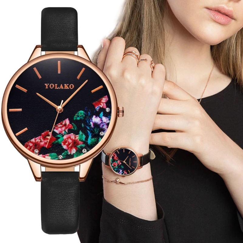

Women Watch Luxury Brand Casual Exquisite Leather Belt Watch With Fashionable Simple Large Dial Ladies Quartz Watch reloj mujer