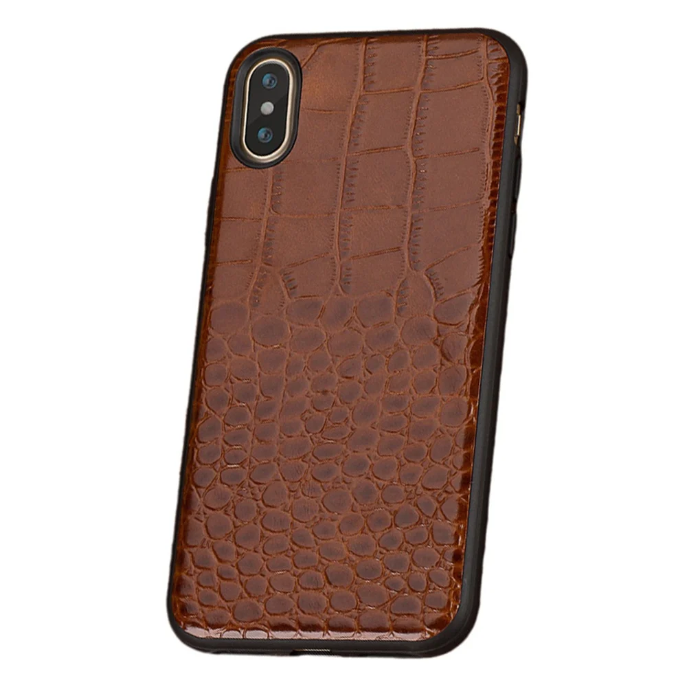 Коричневый Кожаный чехол KISSCASE для iPhone XS MAX XR XS X 8 7 Plus, деловой чехол, полный защитный простой телефон чехол для iPhone 6 6S Plus 10 - Цвет: Коричневый