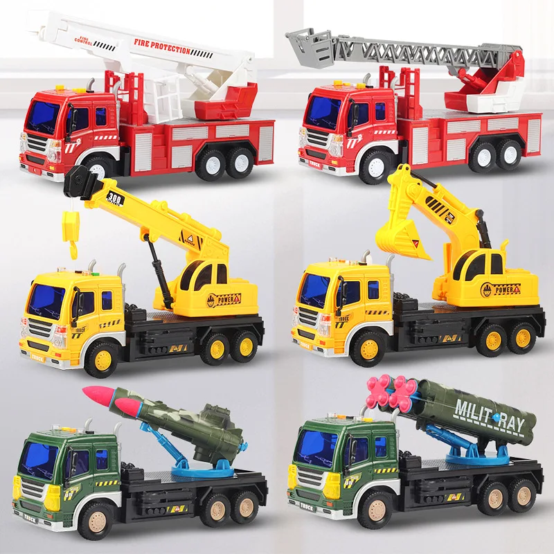 

Return inertia engineering vehicle toy baby fire rescue vehicle large simulation child boy excavator