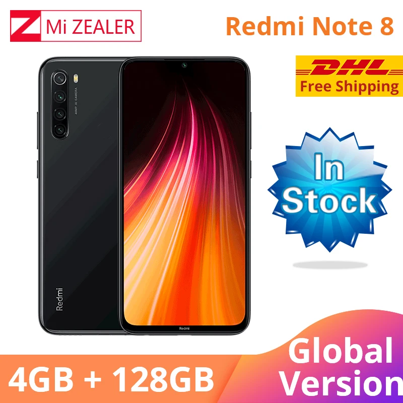 

In Stock Global Version Xiaomi Redmi Note 8 4GB RAM 128GB ROM Smartphone Snapdragon 665 48MP 6.3" Screen Fast Charger Cellphone