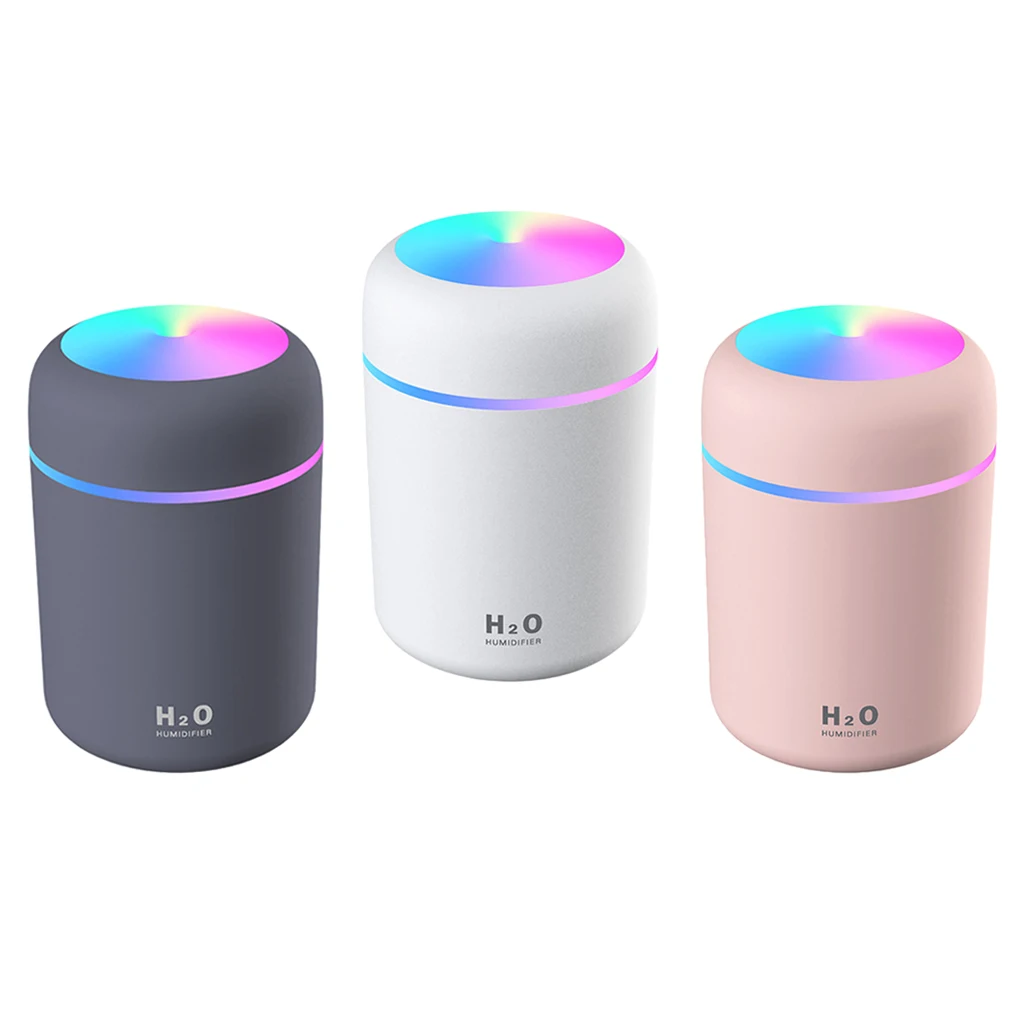 Cool Mist Air Humidifier / Fragrance Oil Diffuser / Auto Shut-off / 300ml / USB for Car Home Office