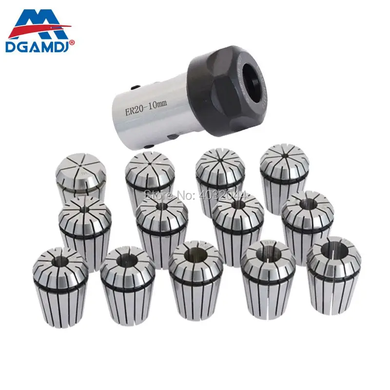 

1set C25 ER20 8 10 12 14 16mm +7pcs 3 4 5 6 8 10 12 Collet Chuck Motor Shaft Extension Rod Spindle Collet Lathe Tools Holder