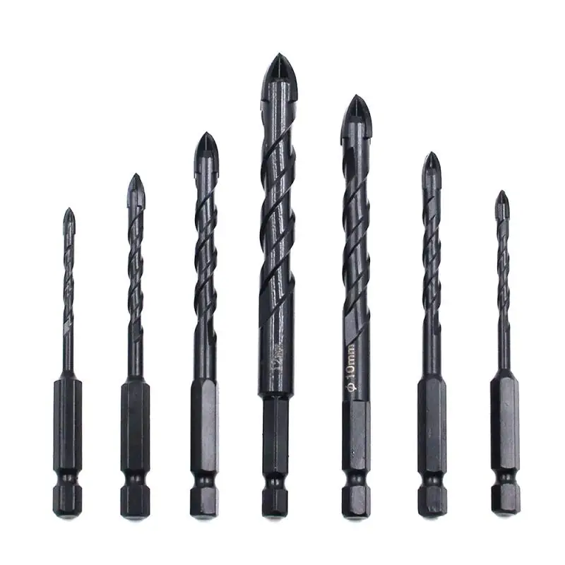 

Cross Hex Tile Bits Glass Ceramic Concrete Hole Opener Alloy Triangle Drill Size 3/4/5/6/8/10/12 mm Carbide Drill Bits