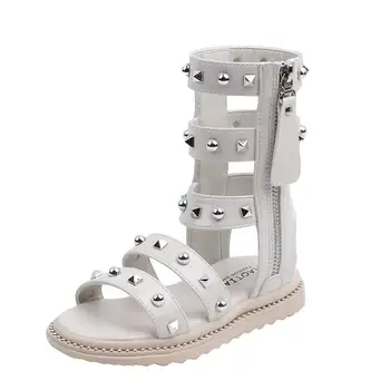 

Hot Sell Summer Fashion Roman Boots High-top Girls Sandals Kids Gladiator Sandals Toddler Child Sandals Children Soft Shoes