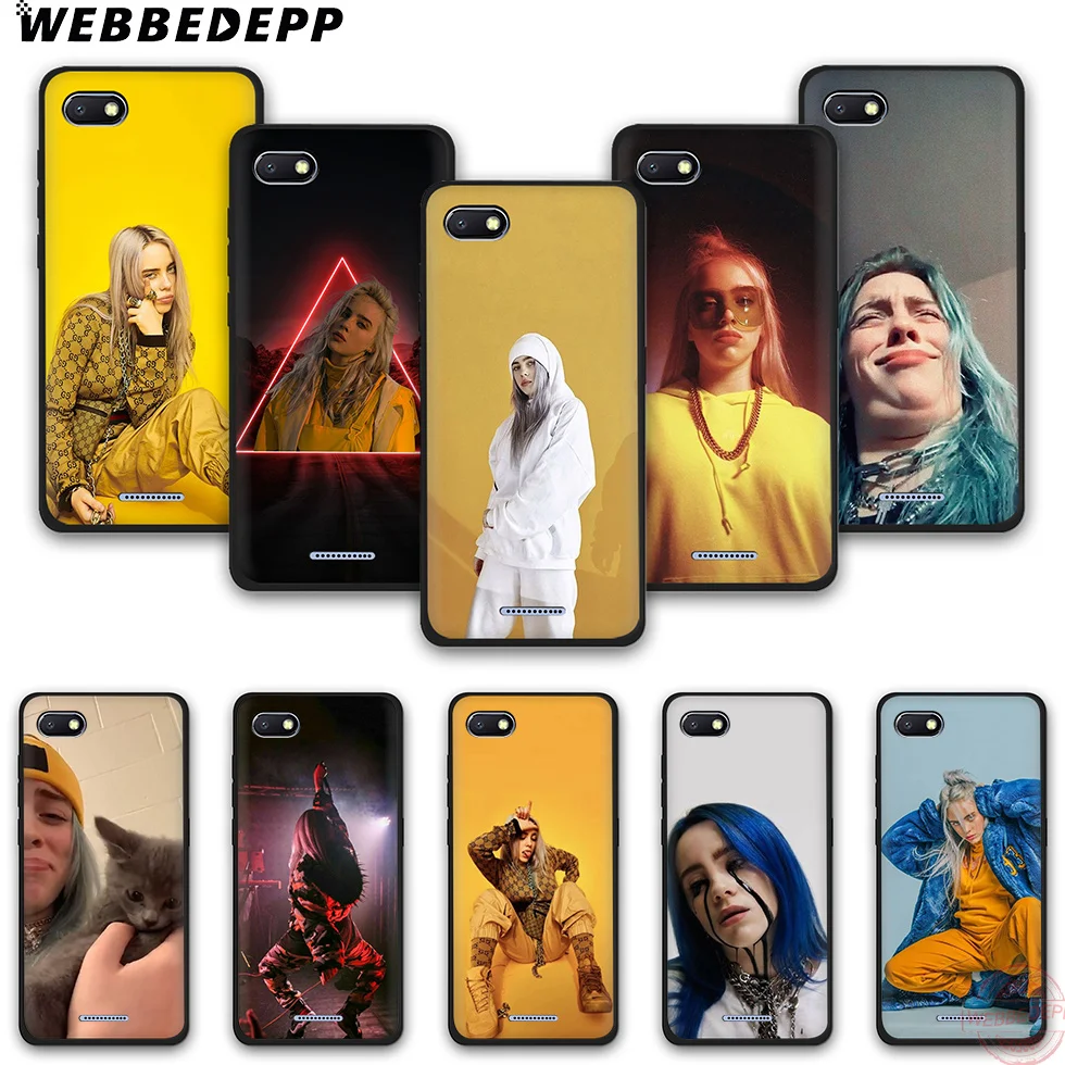

WEBBEDEPP Star Billie Eilish TPU Phone Case for Redmi Note 6Pro 7Pro 4A 4X 5 5A 6A 6Pro 7 S2 note 8