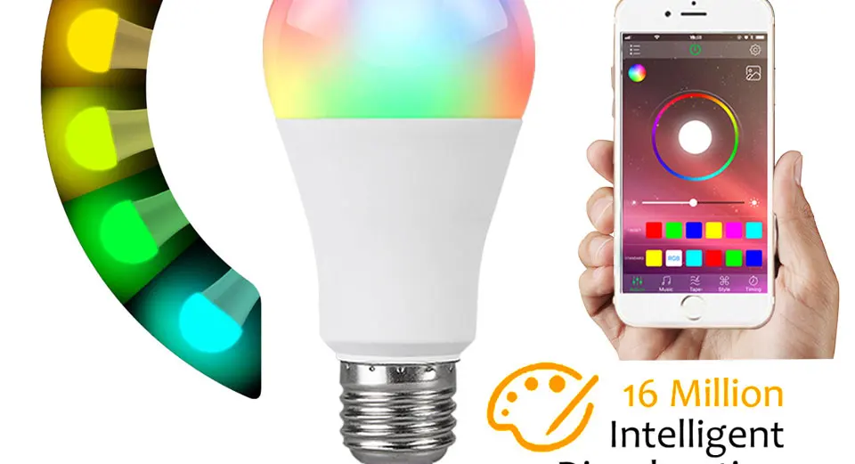 New Wireless Bluetooth Smart Bulb LED 15W RGB Magic Lamp E27 Color Change Light Bulb Smart Home Lighting Compatible IOS Android-2_14
