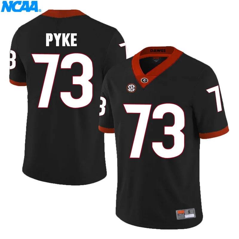 New Arrival High Quality Georgia Bulldogs Smith#56 Pyke#73 College T-shirt Jersey S-XXXL