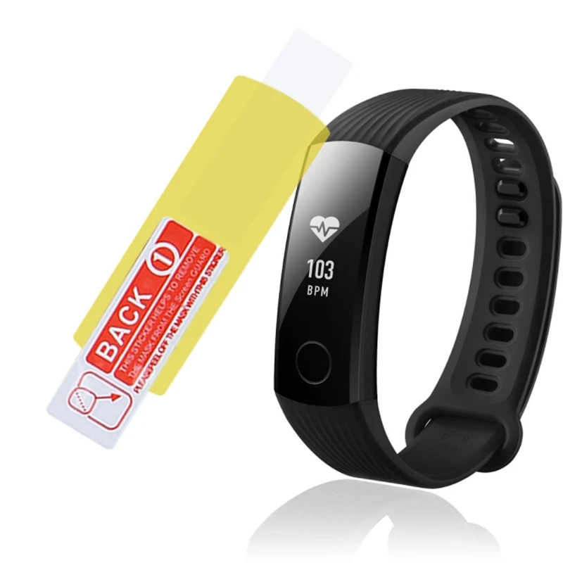 2 Pcs TPU Screen Protector Film With Key Hole For Huawei Honor Band 3 Wristband DXAC