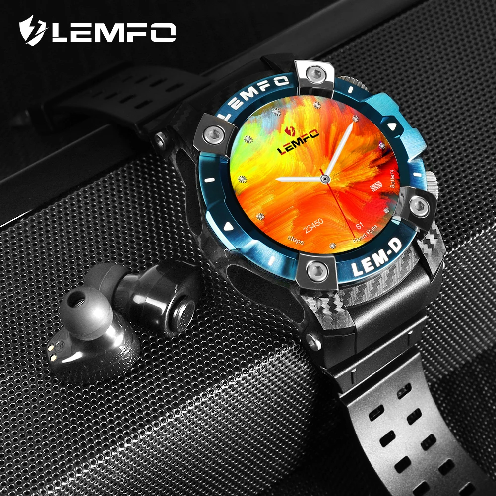 Permalink to LEMFO LEMD 2020 Sport Smart Watch TWS Earphone 2In1 360*360 HD Display 350Mah Battery Multi Language Smartwatch Men
