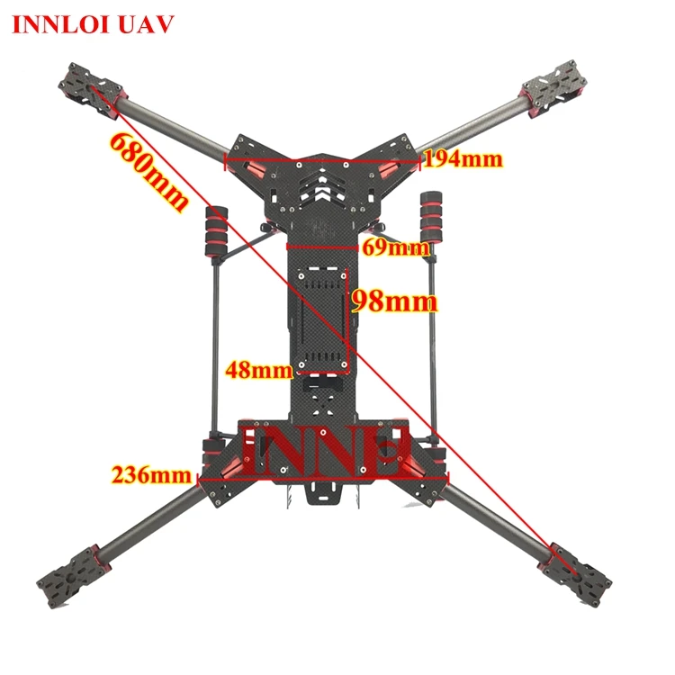 DIY FPV H4 680 alien складная рама дешевый h4 высокое качество аксессуары из углеродного