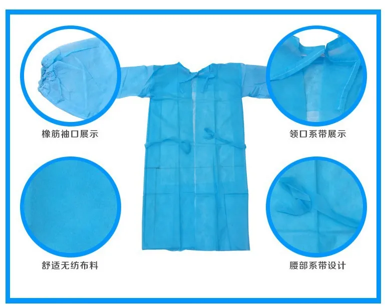 

Disposable Use Surgical Gown Hat Blue