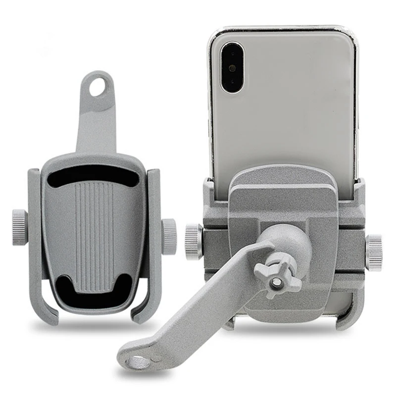 

Universal Aluminum Alloy Motorcycle Bracket For IPhone Adjustable Bike Bicycle Rear View Mirror Phone Holder 360° Rotatable