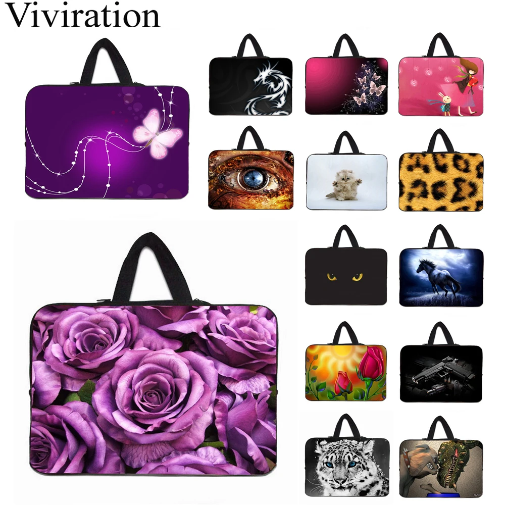 Блокнот с цветами, защитные сумки для женщин, 9,7, планшет, 10,1, 12, 13, 14, 15,6, 17, чехол для переноски, чехол, сумка для ноутбука, сумка для iPad