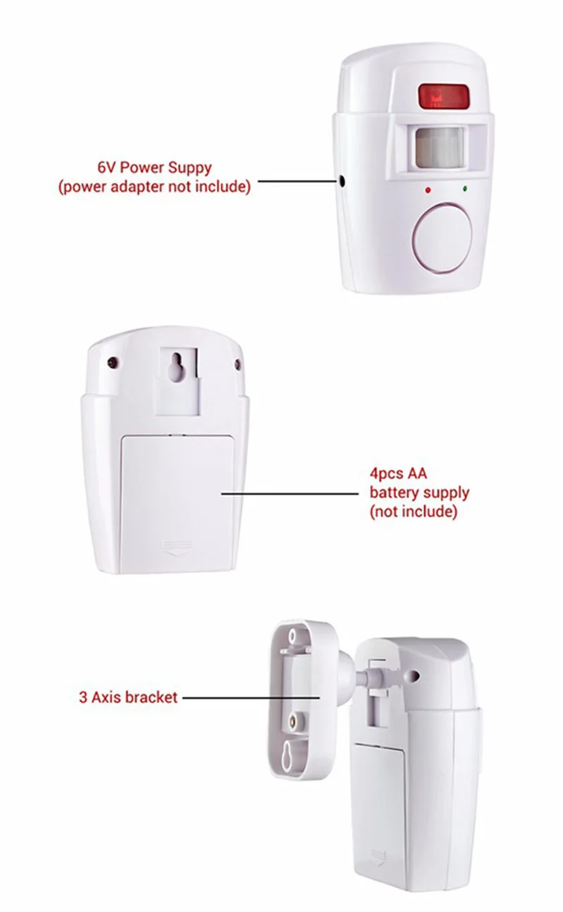 Home System PIR Infrared Motion Sensor Alarm Security Detector 110dB Alarm Monitor Wireless Alarm system wifi panic button