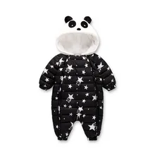 Весенне-зимние детские комбинезоны, комбинезоны, боди, одежда, комбинезон для новорожденных девочек и мальчиков, Зимний комбинезон на утином пуху, детская зимняя одежда